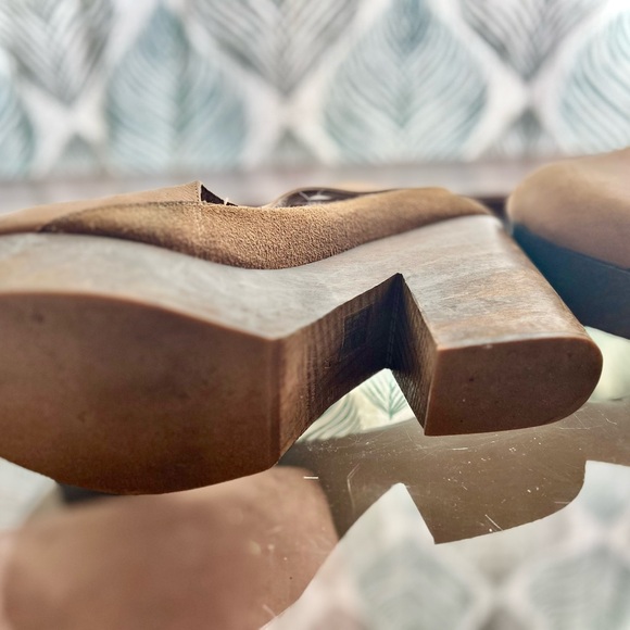 Free People Clogs platform wooden heel made in Spain size 41 - Picture 3 of 4